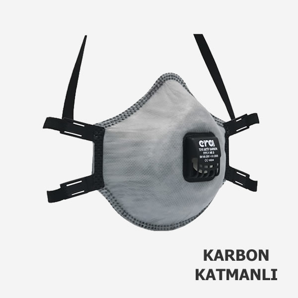 N95 MASKE - FFP2 KARBON KATMANLI CORONA VİRÜSÜ MASKESİ - ERA 7210 VİRÜS VE BAKTERİLERE KARŞI KORUYUCU MASKE  10 LU KUTU